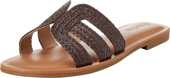 brown slide sandal