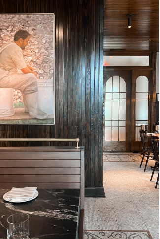 painting in hallway